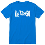 The King Just Turned 50 royal blue t-shirt