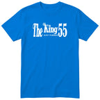 The King Just Turned 55 royal blue t-shirt