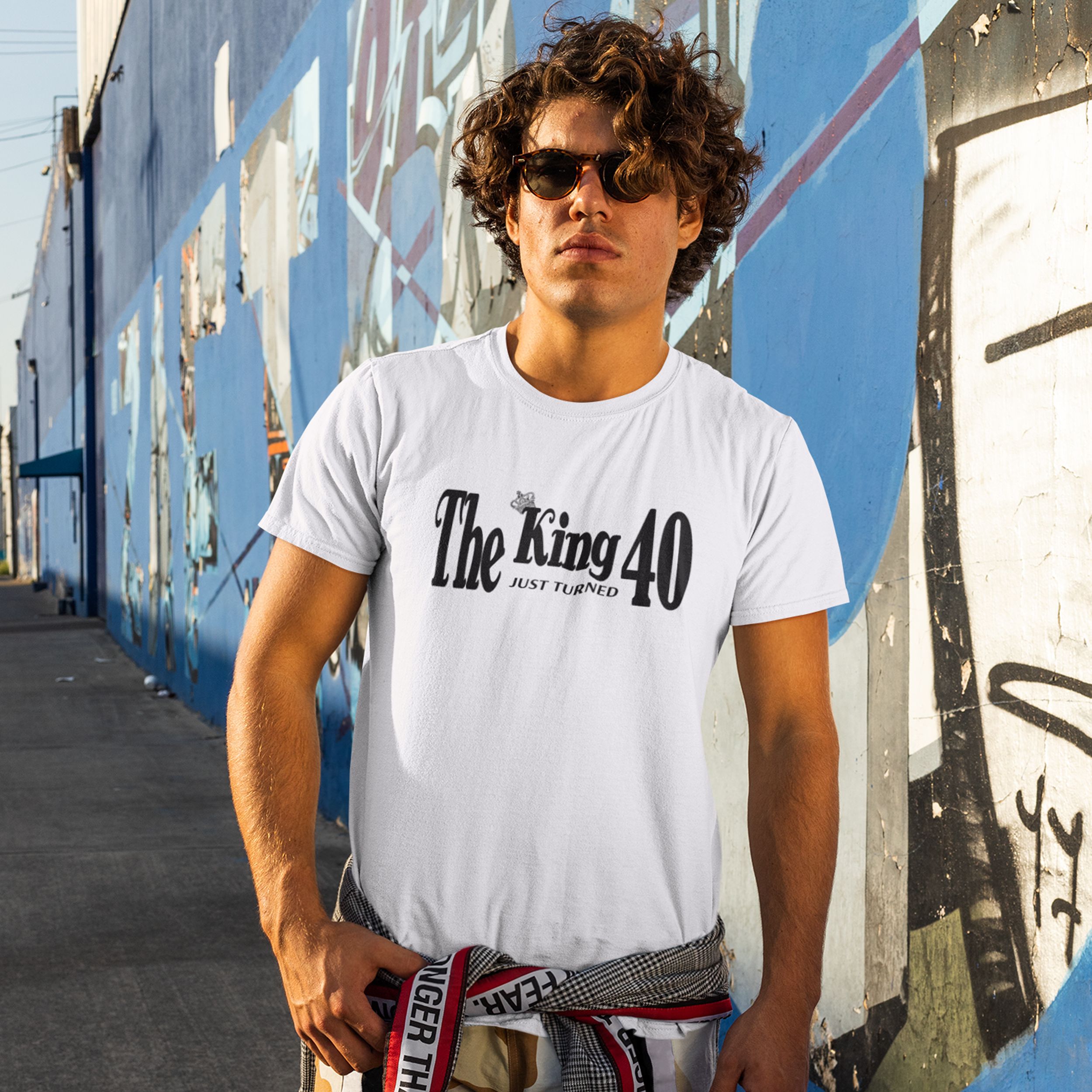 The King Just Turned 40 - 40th Birthday Shirt for Him - lifestyle photo 8 of 8