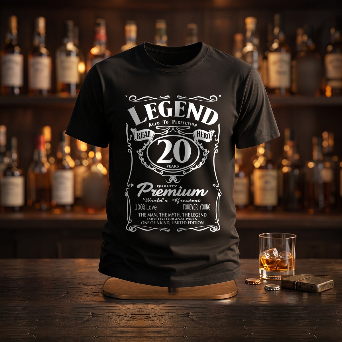 Real Hero Aged To Perfection 20 - T-Shirt, 20th Birthday Gift for Men