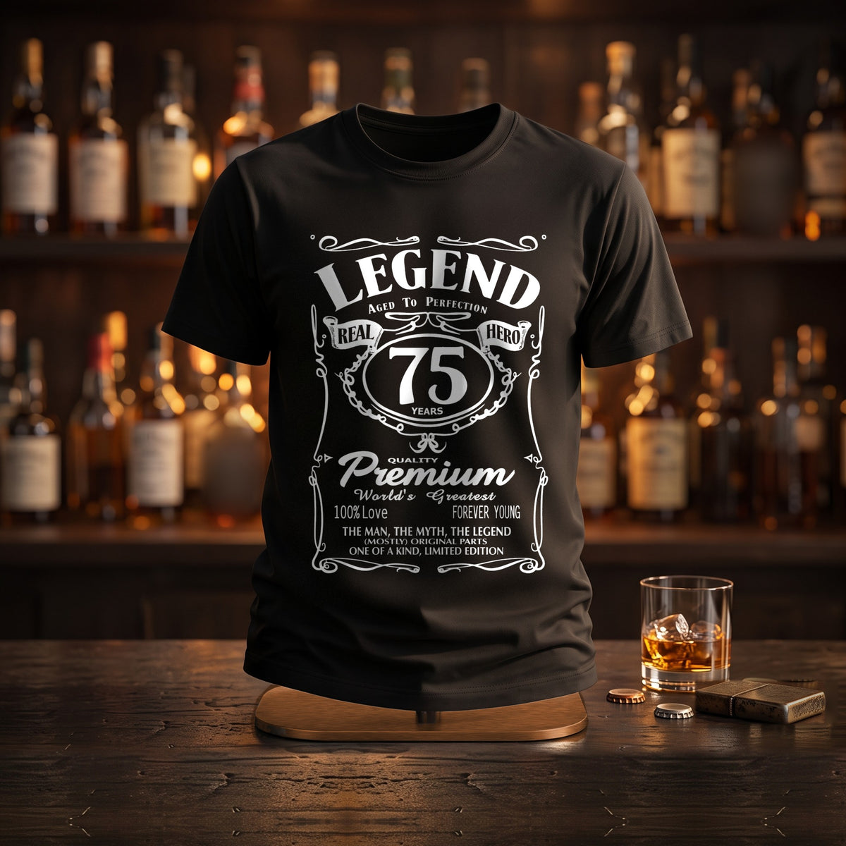 Real Hero 75 Birthday T Men - T-Shirt, 75th Birthday Gift for Him