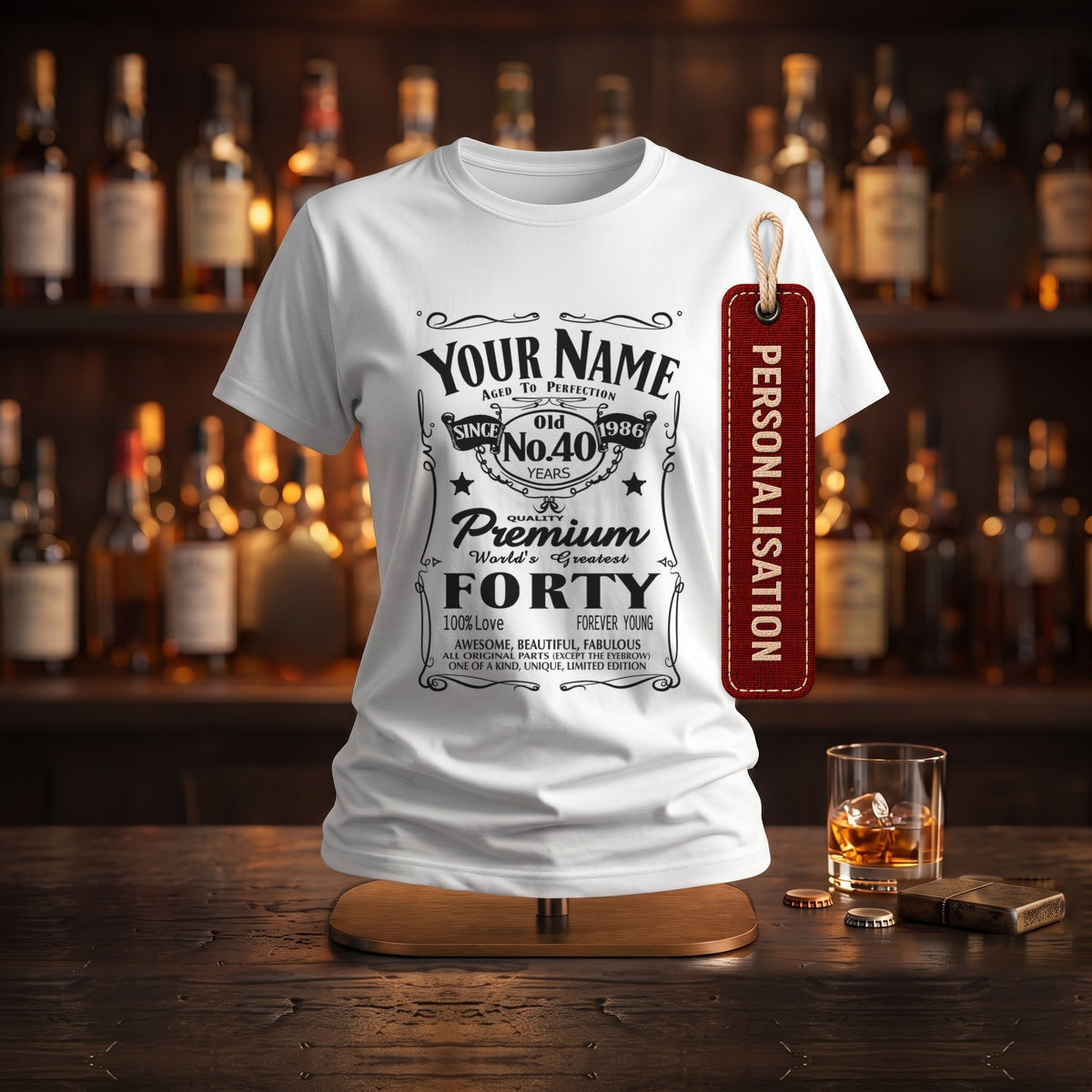 Born in 1986 - Personalised T-Shirt, 40th Birthday Gift for Her