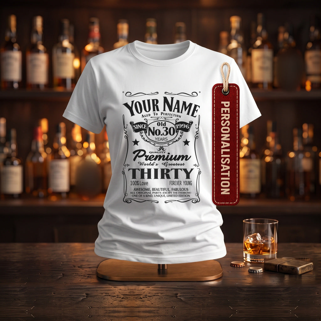 Born in 1996 - Personalised T-Shirt, 30th Birthday Gift for Her