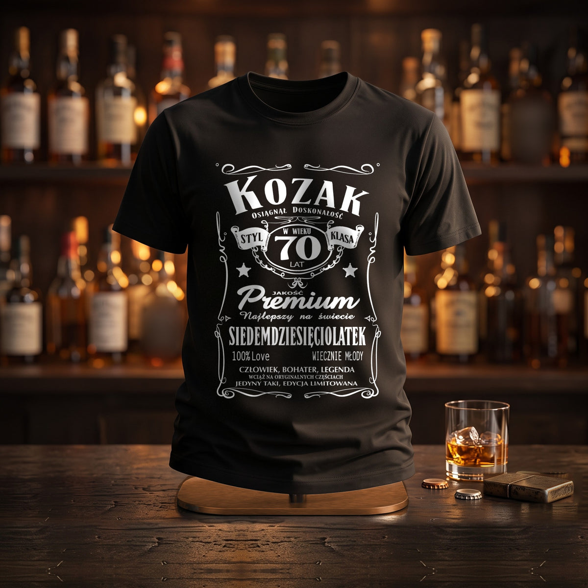 KOZAK 70 LATEK - Polish T-Shirt, 70th Birthday Gift for Him