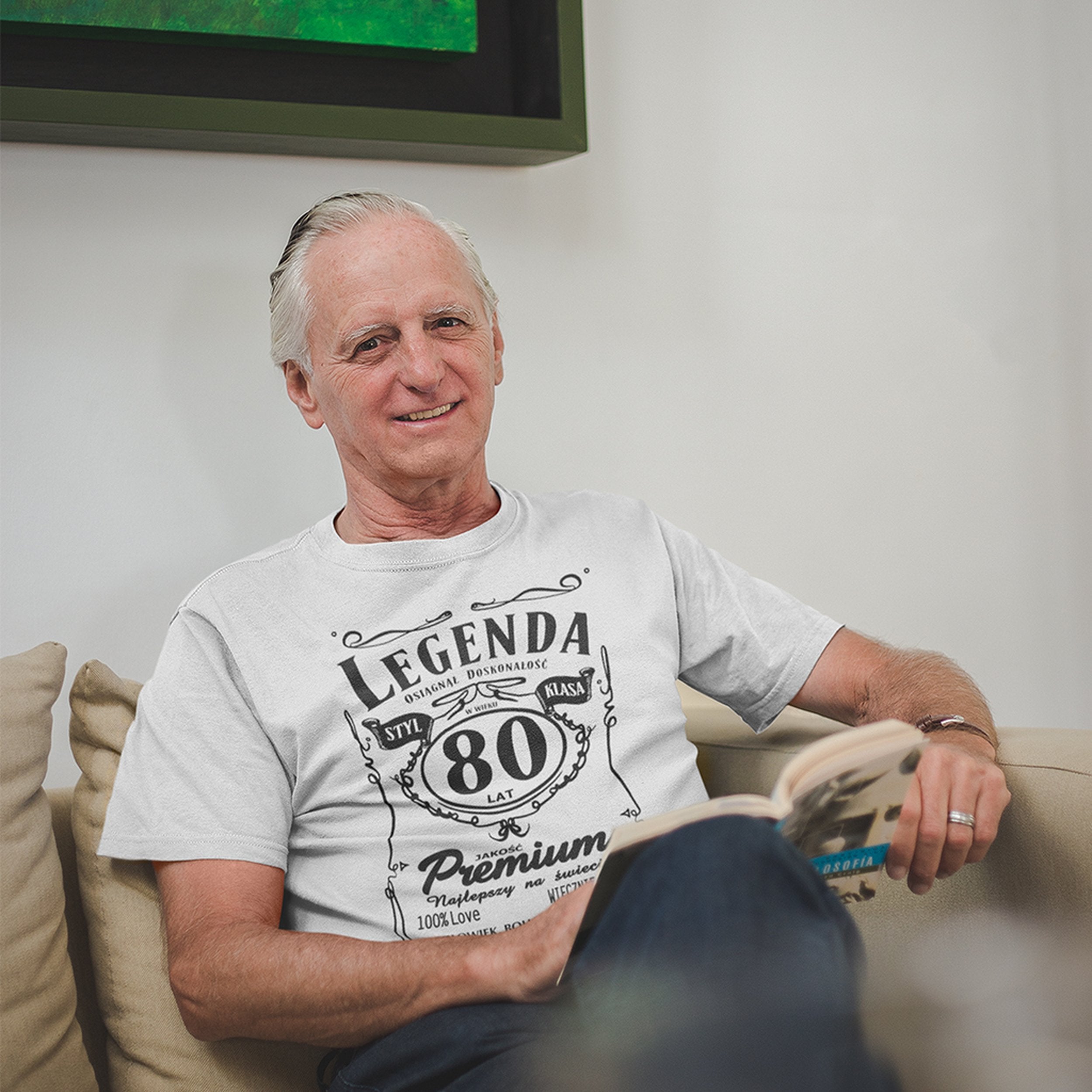Koszulka Legenda 80 Lat - na modelu