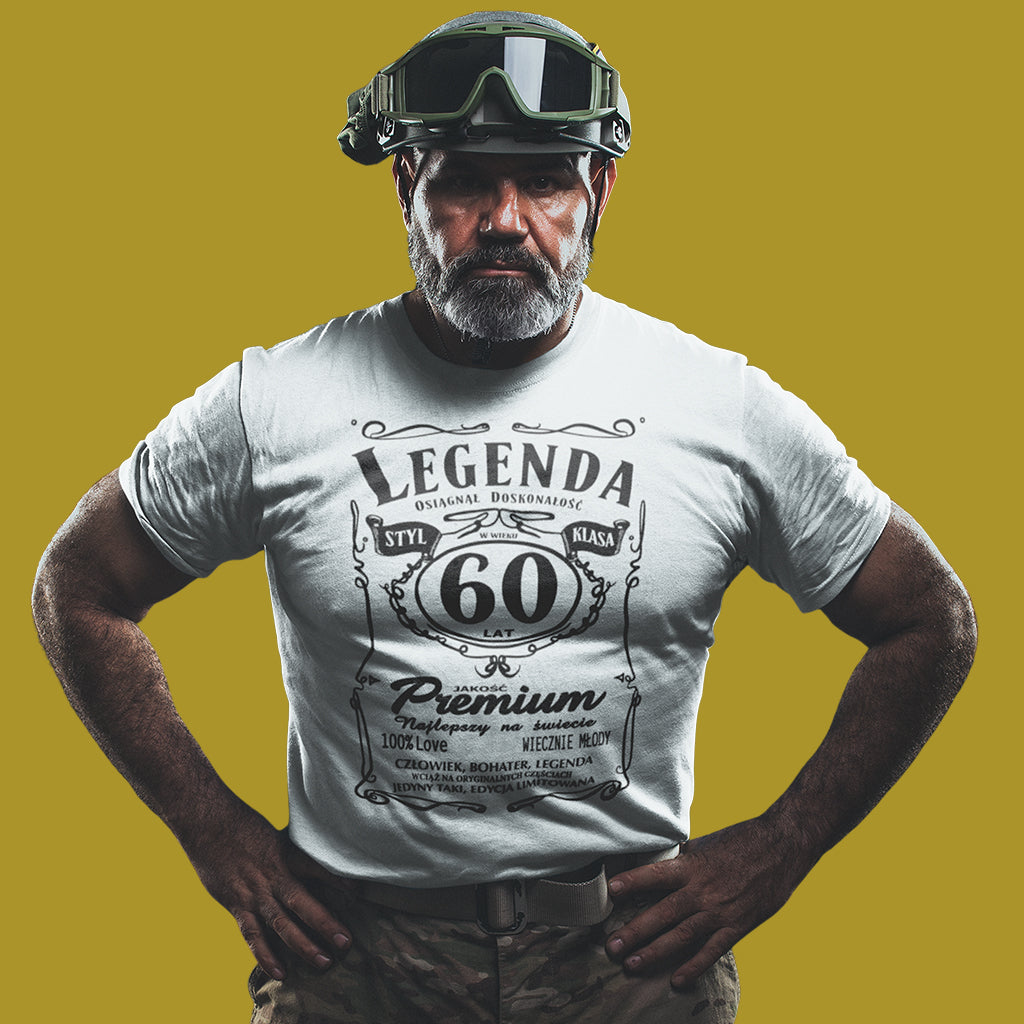 60 Urodziny - Legenda. Koszulka urodzinowa na 60 Lat dla mężczyzn inspirowana Jack Daniels