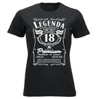 18 Urodziny DAMSKA - Legenda. Koszulka urodzinowa na 18 Lat dla kobiet inspirowana Jack Daniels