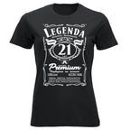 21 Urodziny DAMSKA - Legenda. Koszulka urodzinowa na 21 Lat dla kobiet inspirowana Jack Daniels