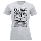 21 Urodziny DAMSKA - Legenda. Koszulka urodzinowa na 21 Lat dla kobiet inspirowana Jack Daniels
