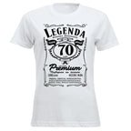 70 Urodziny DAMSKA - Legenda. Koszulka urodzinowa na 70 Lat dla kobiet inspirowana Jack Daniels
