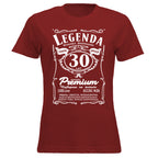 30 Urodziny DAMSKA - Legenda. Koszulka urodzinowa na 30 Lat dla kobiet inspirowana Jack Daniels