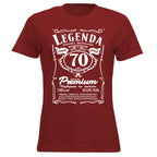 70 Urodziny DAMSKA - Legenda. Koszulka urodzinowa na 70 Lat dla kobiet inspirowana Jack Daniels