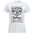 21 Urodziny DAMSKA - Legenda. Koszulka urodzinowa na 21 Lat dla kobiet inspirowana Jack Daniels