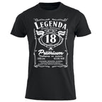 18 Urodziny - Legenda. Koszulka urodzinowa na 18 Lat dla mężczyzn inspirowana Jack Daniels