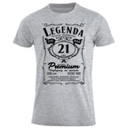 21 Urodziny - Legenda. Koszulka urodzinowa na 21 Lat dla mężczyzn inspirowana Jack Daniels
